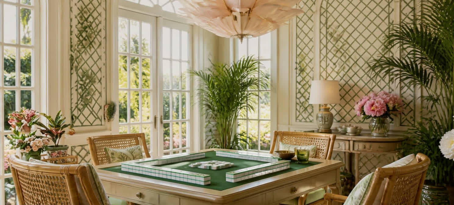Palm & Parlor mahjong room interior